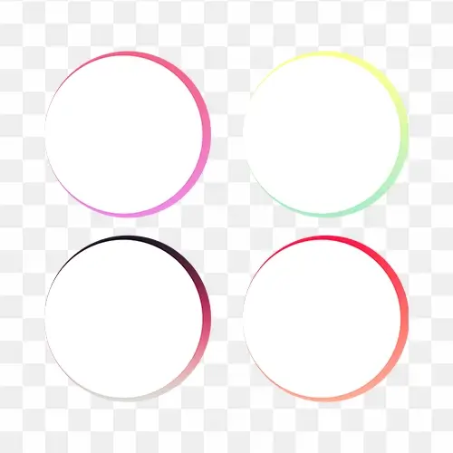 Set Of Colorful Rounded Shapes Free Psd Vector and PNG